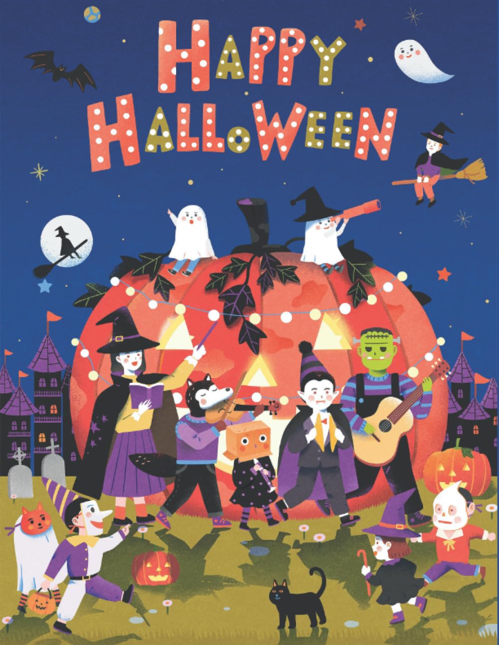 Happy Halloween Coloring Book For Kids: Fun and Easy Halloween Coloring Pages for Kids
