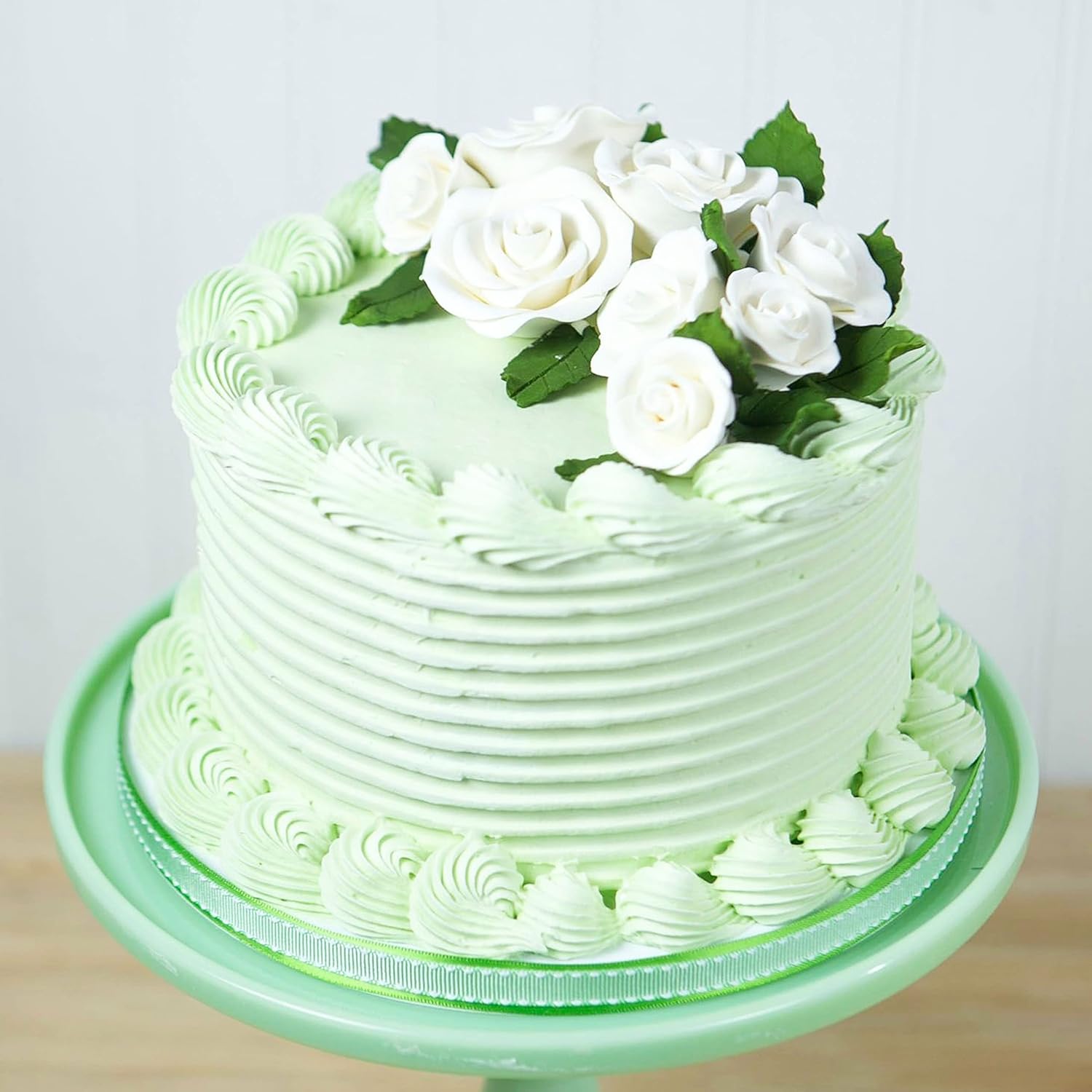 Global Sugar Art Rose Leaf Sugar Cake Flowers & Leaves Dark Green, 3 Sizes, 60 Count by Chef Alan Tetreault