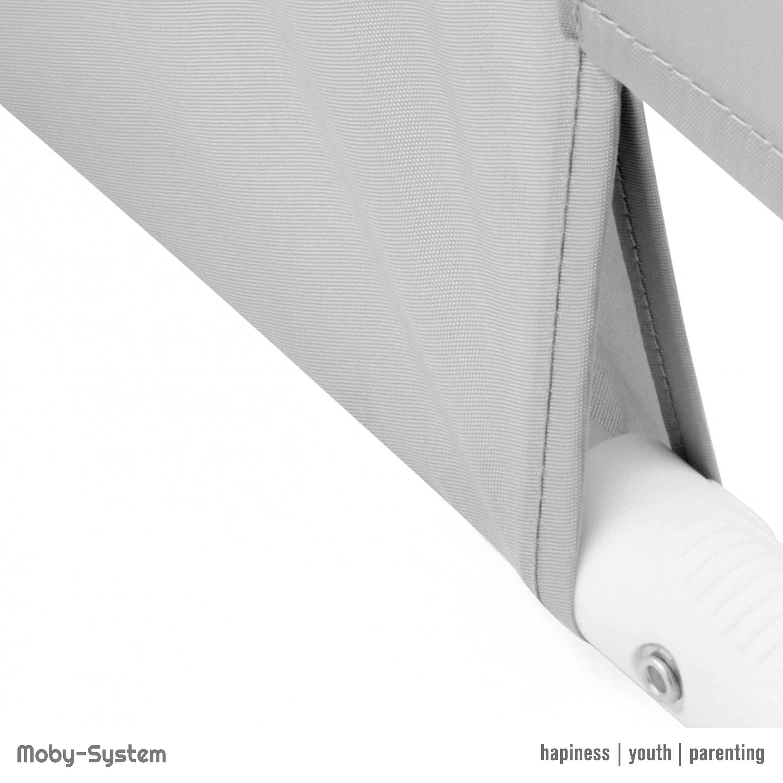 Moby-System Barriera Letto Bambini Pieghevole – Barriera di Sicurezza Anticaduta con Doppia Parete e Rete Traspirante, Conforme BS 7972 – 154×42 cm