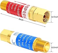 Vista 7 de AGPTEK Oxygen Acetylene Flashback Arrestors Set Regulator End 9/16-18 Threads B