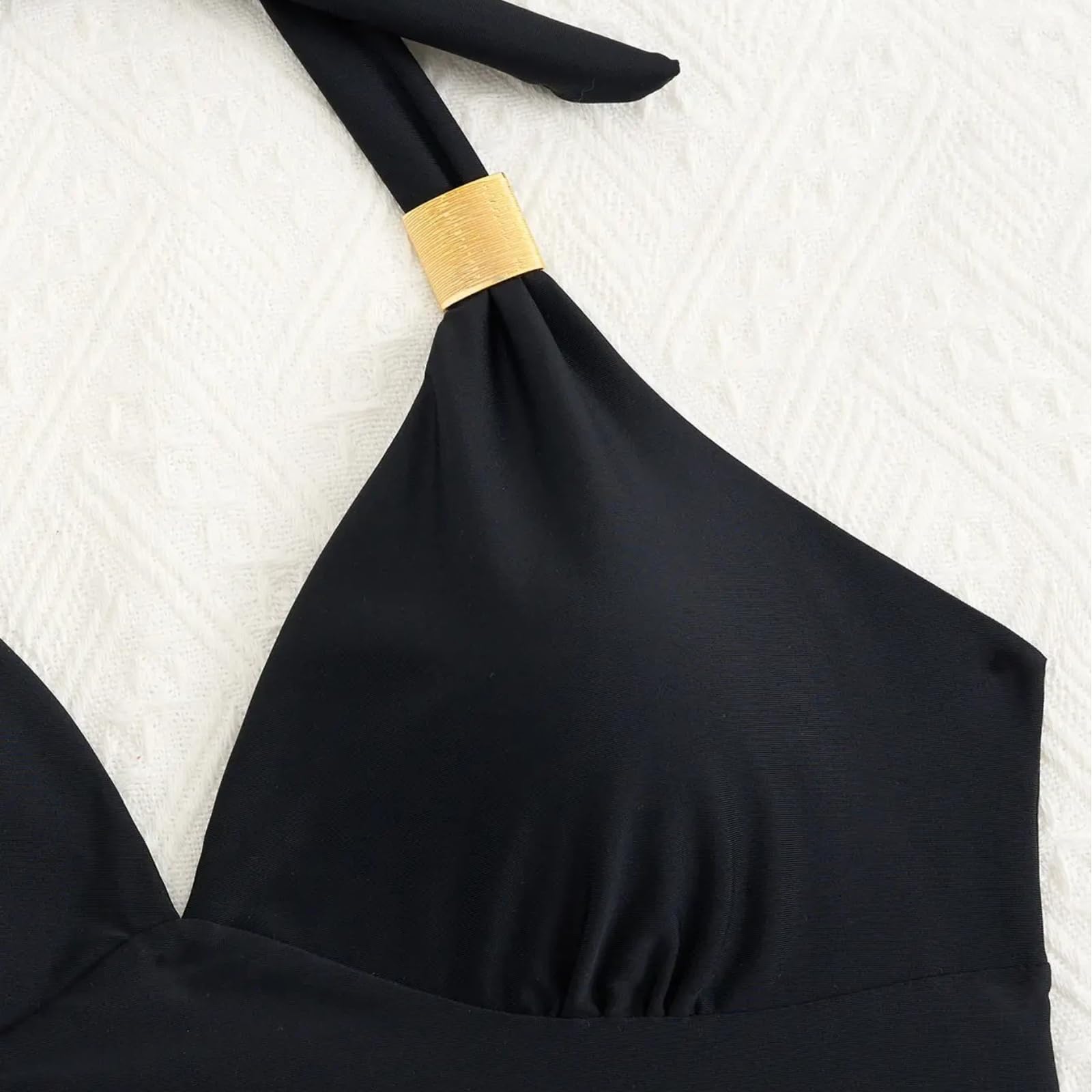 Zestaw tankini 2-częściowy strój kąpielowy damski czarny strój kąpielowy kobiety kąpiący się strój kąpielowy strój kąpielowy strój plażowy