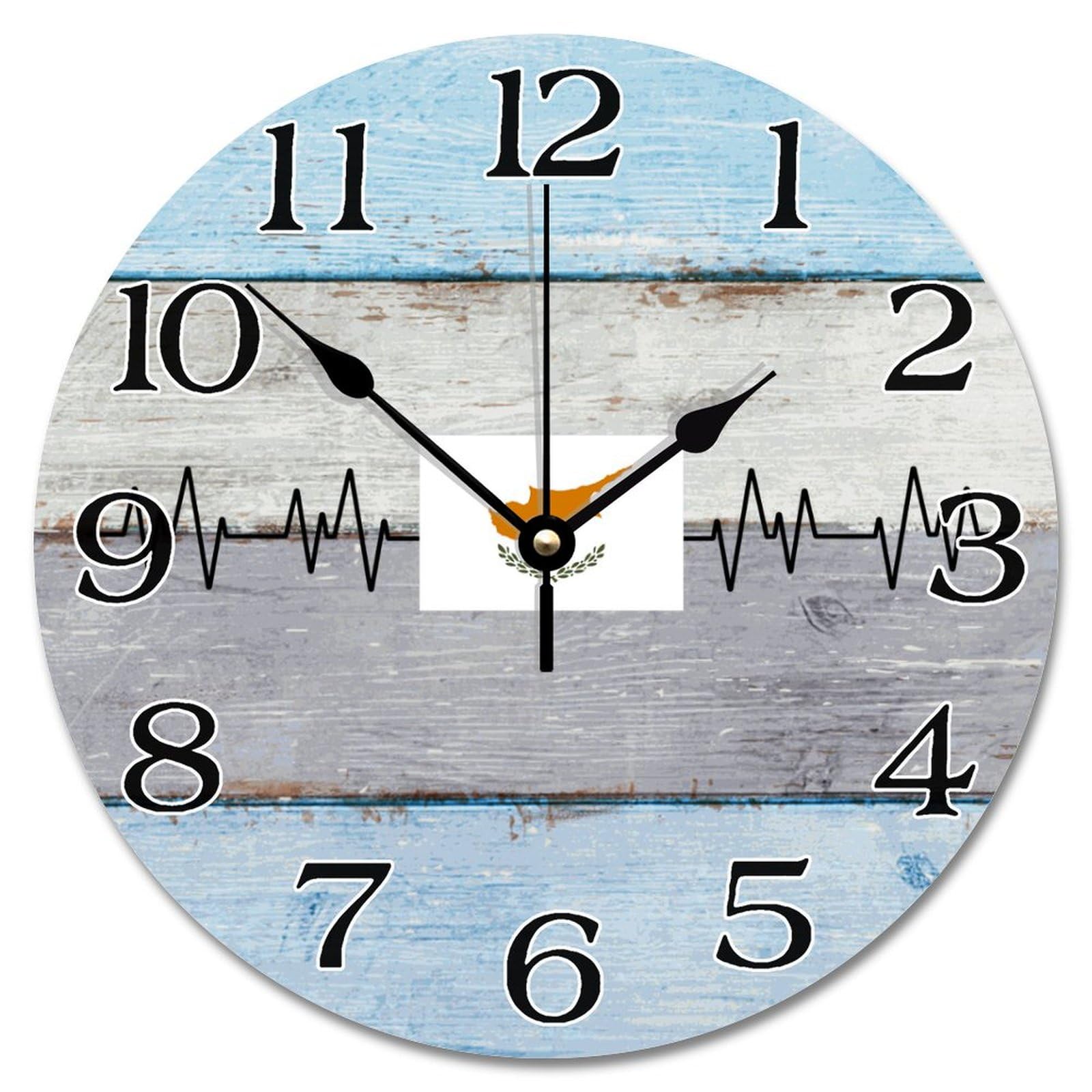 Horloge analogique silencieuse Chypre pour chambre à coucher