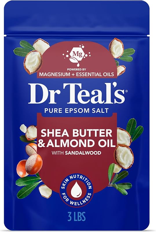 Epsom Salt Magnesium Soak, Soften & Moisturize with Shea Butter & Almond Oil, 3 lbs