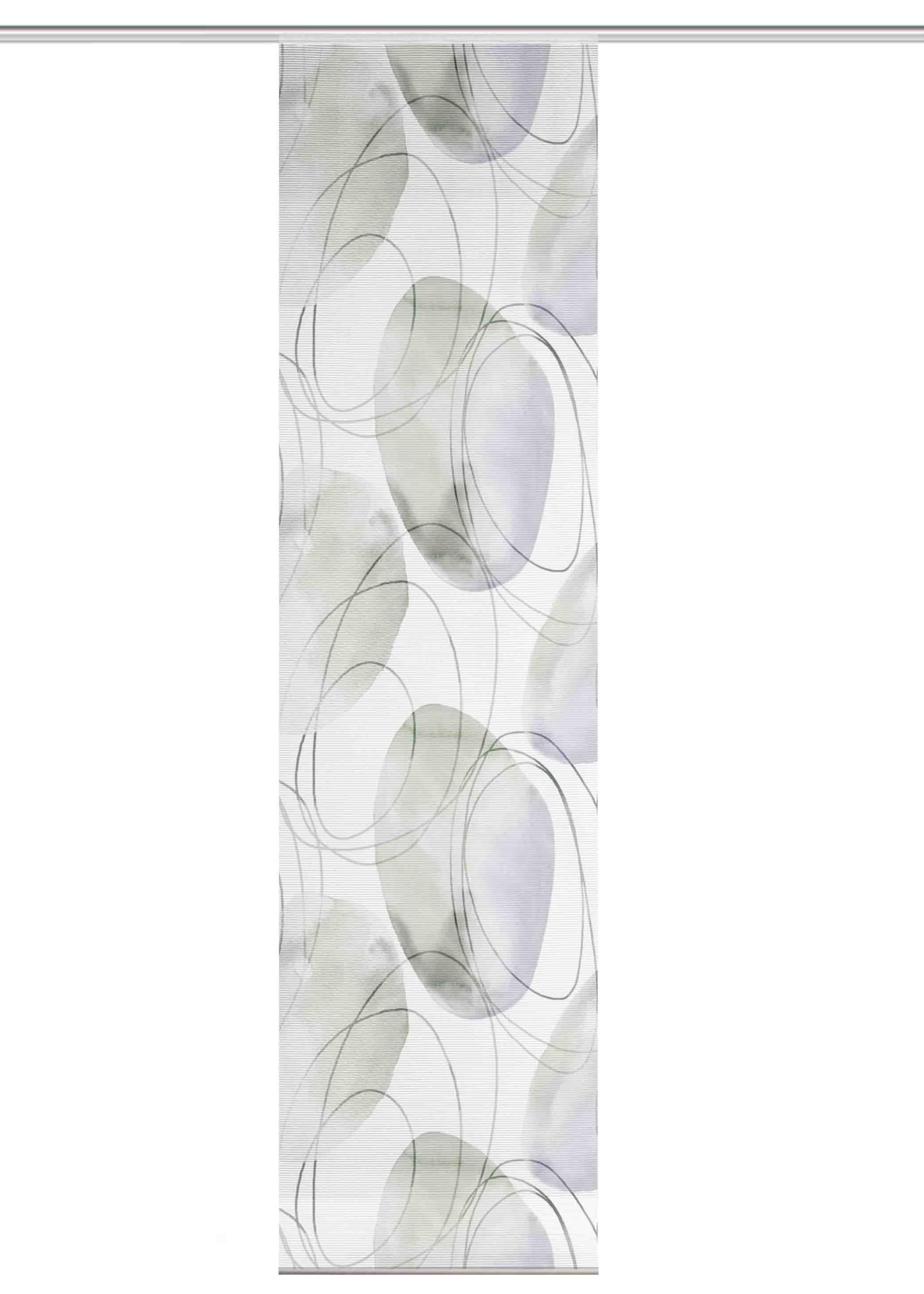Rideau coulissant aspect bambou lilas 245 x 60 cm panneau japonais recyclé