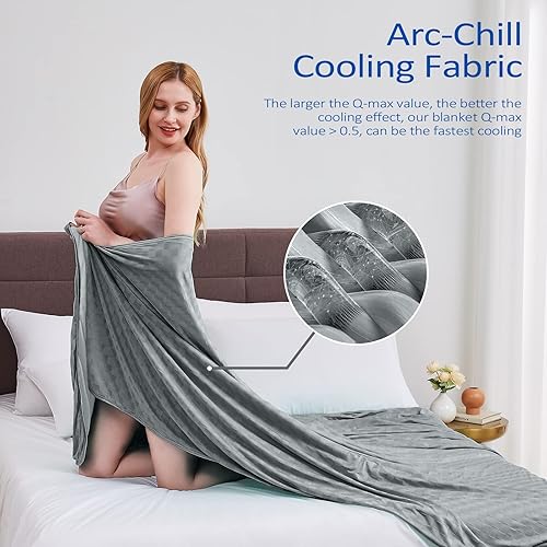 Miniatura 4 de Topcee Arc-Chill Q-Max - Manta refrescante de verano para personas que duermen con calor, fibra fría de 0.5, certificado Oeko-TEX, 100% suave,