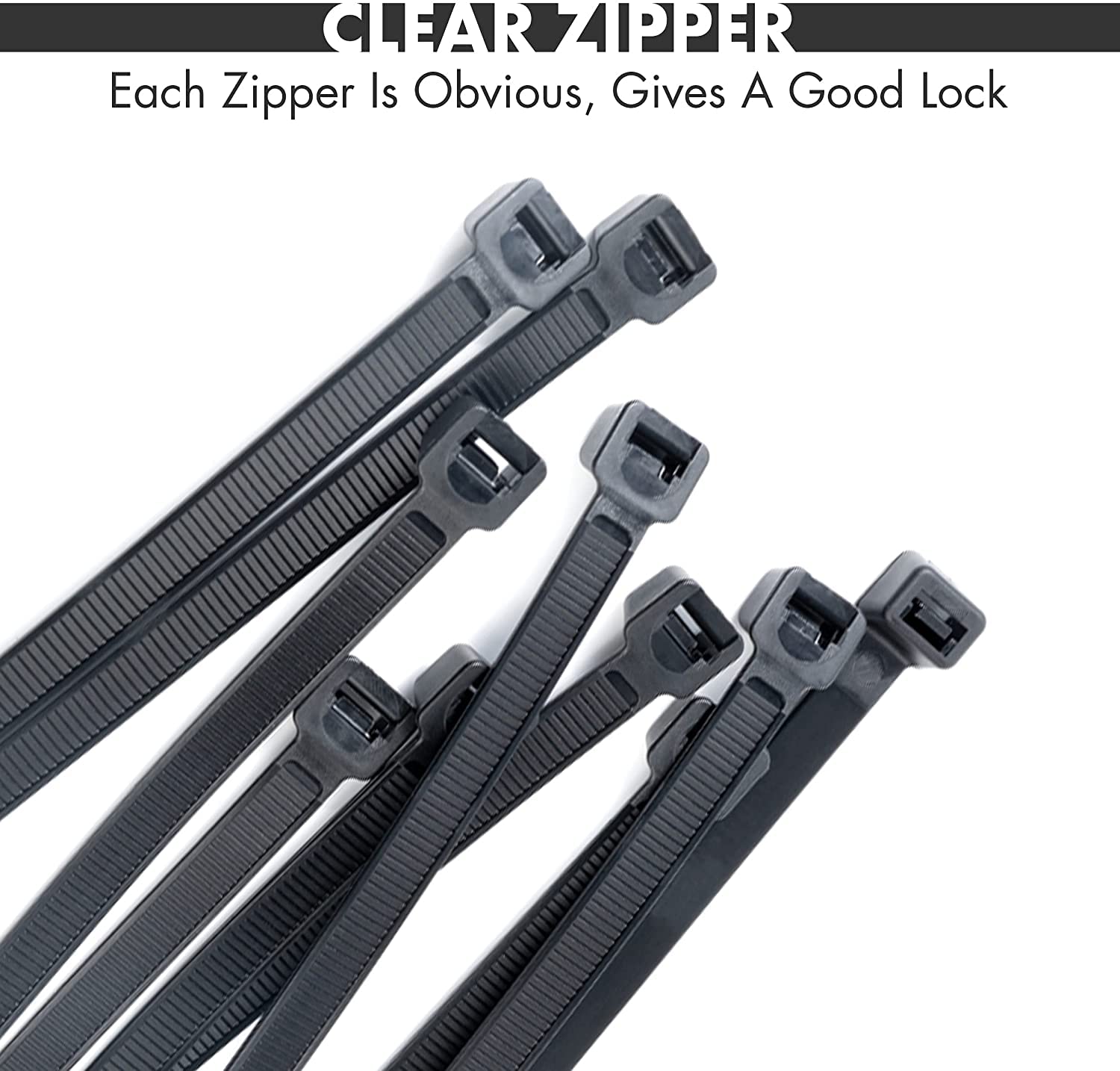 fascette 300 mm x 4.8 mm nero nylon plastica zip fascette – Confezione da 1000