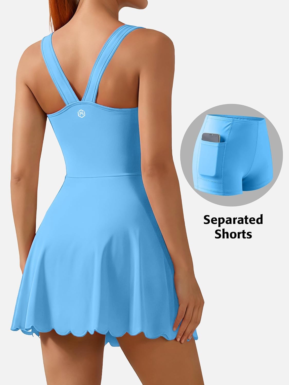 ATTRACO Women Tennis Dress with Shorts Workout Golf Skirts with Pockets Athletic Dresses