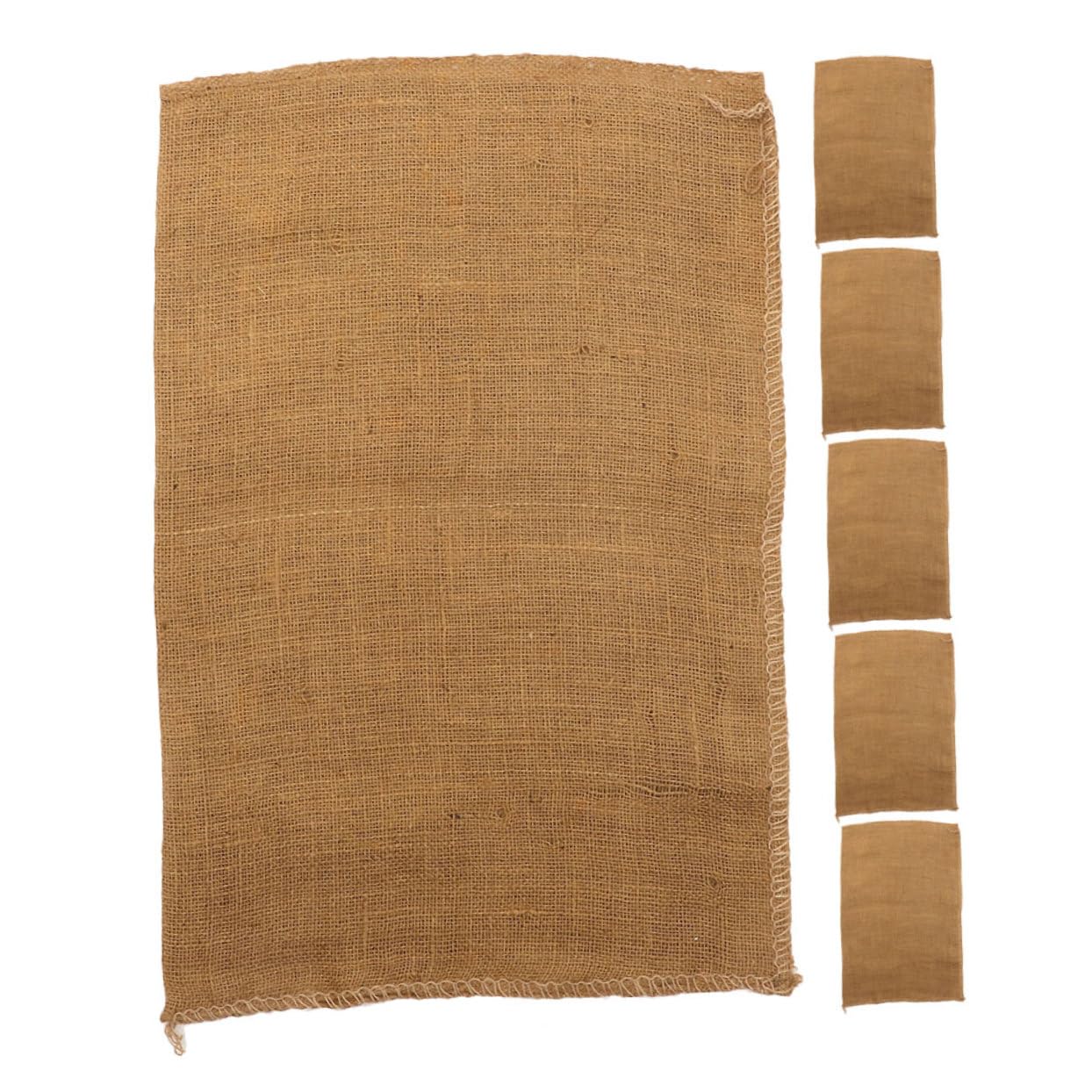GANAZONO Paquet de Rangement en Lin pour Pommes de Terre, Lot de 6, Marron