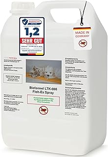 BIOFORMEL Anti Flohspray für Hund Katze - Floh-Ex Umgebungsspray Haustier Hundeflöhe Katzenflöhe bekämpfen bei akutem Befall & präventiv - Flöhe Spray Wohnung Möbel Bett - hochwirksam