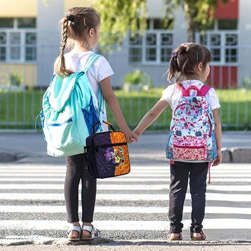 Miniatura 6 de FLoxEr Bolsa de almuerzo de anime con soporte para botellas, lonchera aislada para niños y adultos