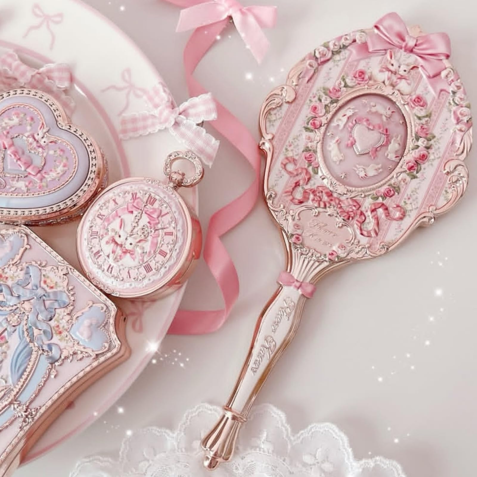 Amazon.co.jp: Flower Knows Bunny Garden Collection ハンドミラー