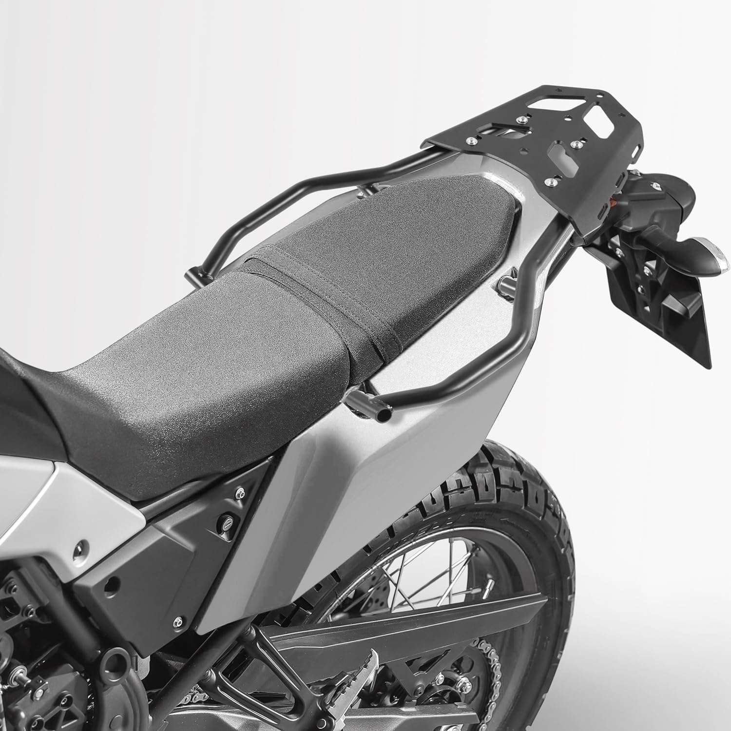 Motorcycle Luggage Rack Rear Pasenger Grab Bar Compatible with Tenere 700 T700 XTZ700 2019 2020 2021 2022 2023 2024 Cargo Support Extender Shelf Carrier Mount Bracket Armrest