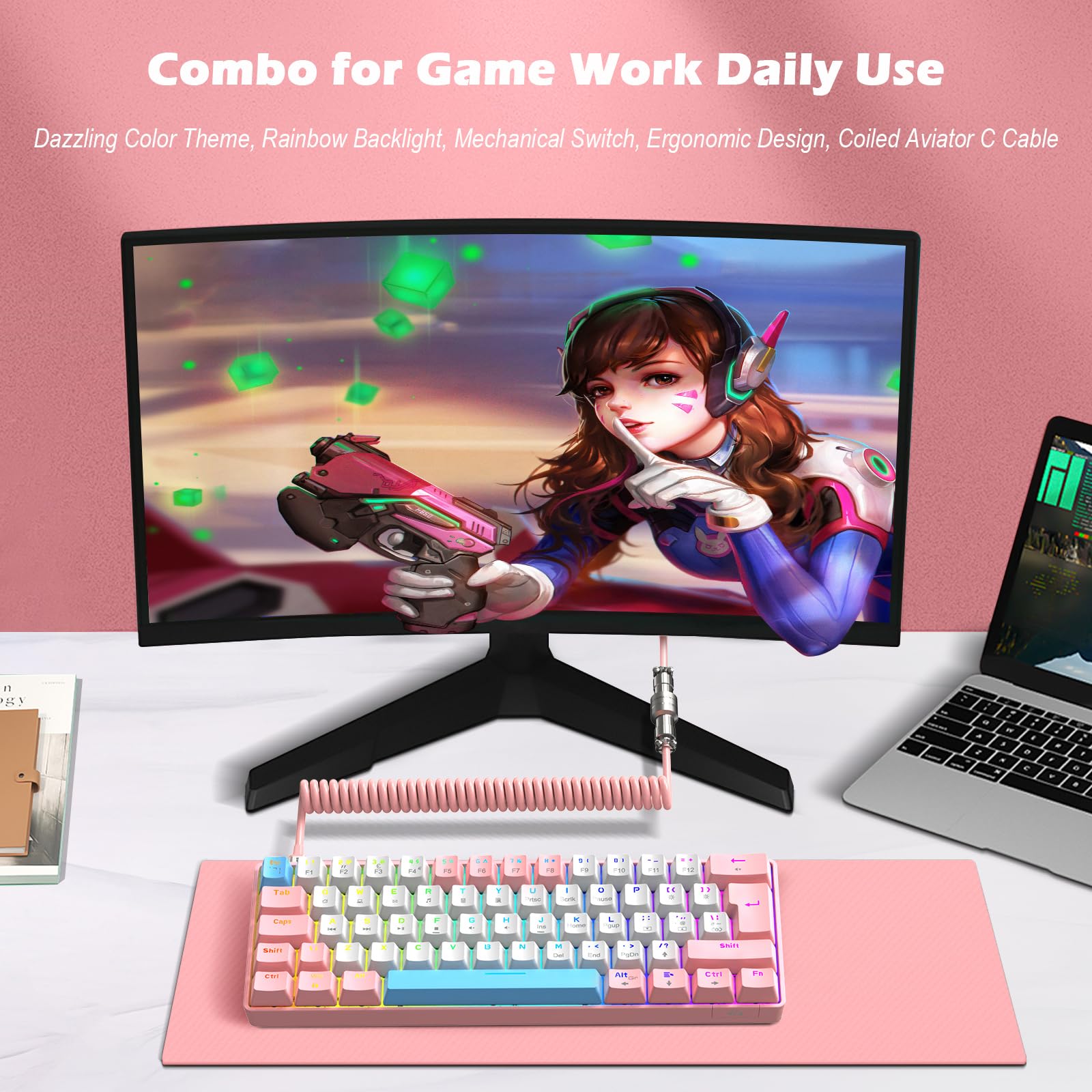 Amazon.com: ZIYOU LANG RK-T60 Wired Mechanical Gaming Keyboard