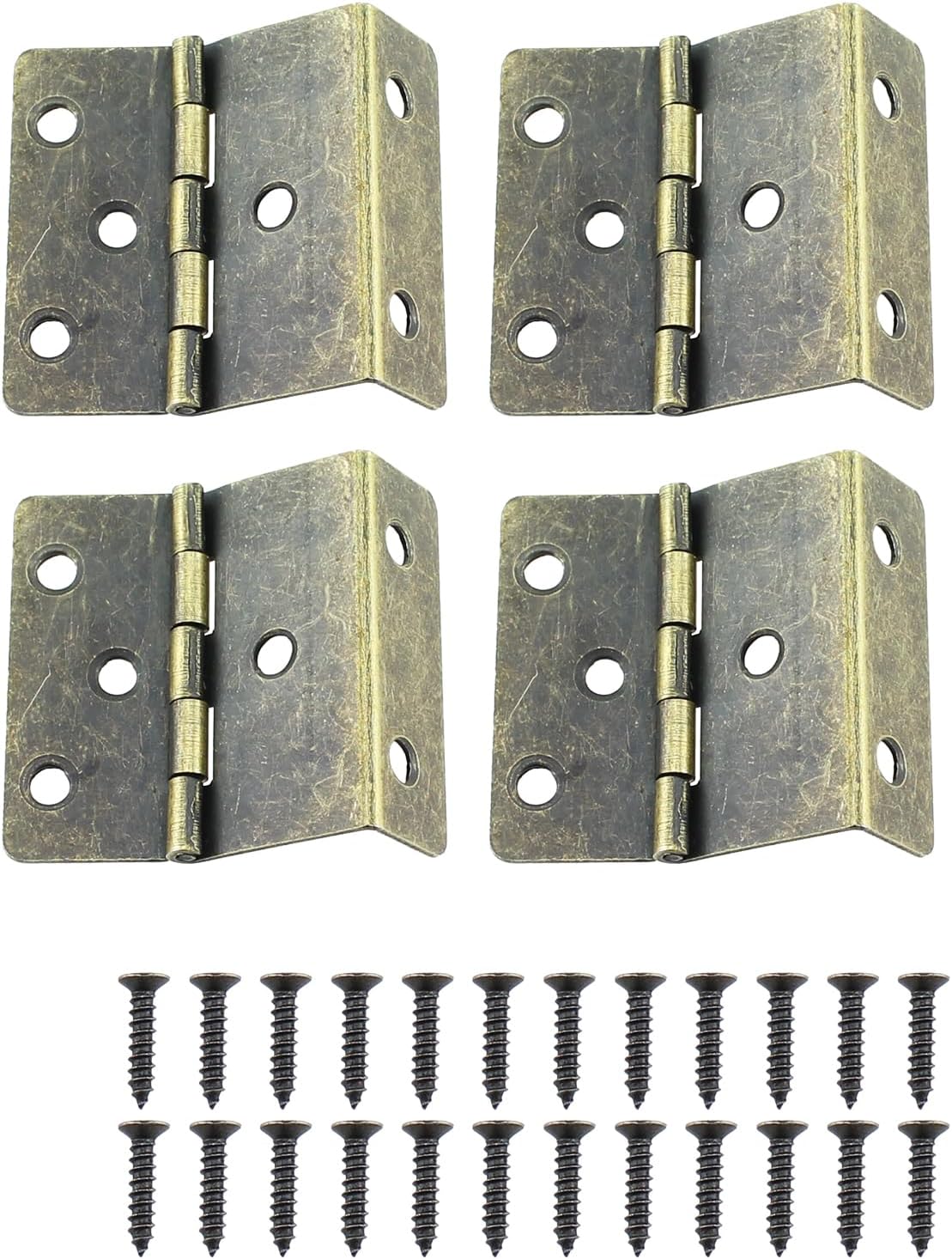 RLECS 4PCS Wooden Chest Door Fitting Decorative Box Hinge