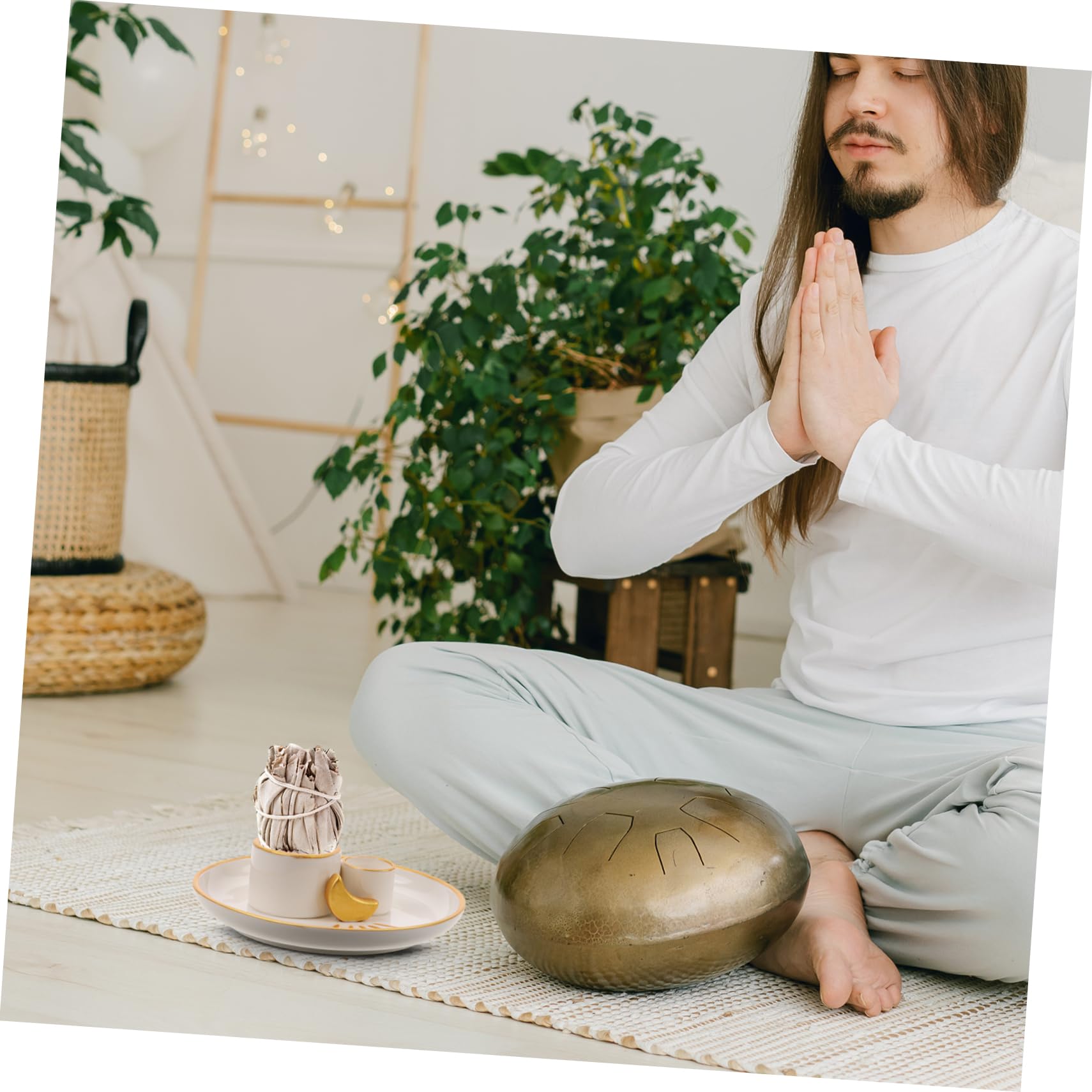 Ciieeo 3 Stück Meditation Räucherstäbchen Brenner Kerzenhalter Kerzenständer Teehalter Holz Räucherstäbchen Brenner Halter Halter Desktop
