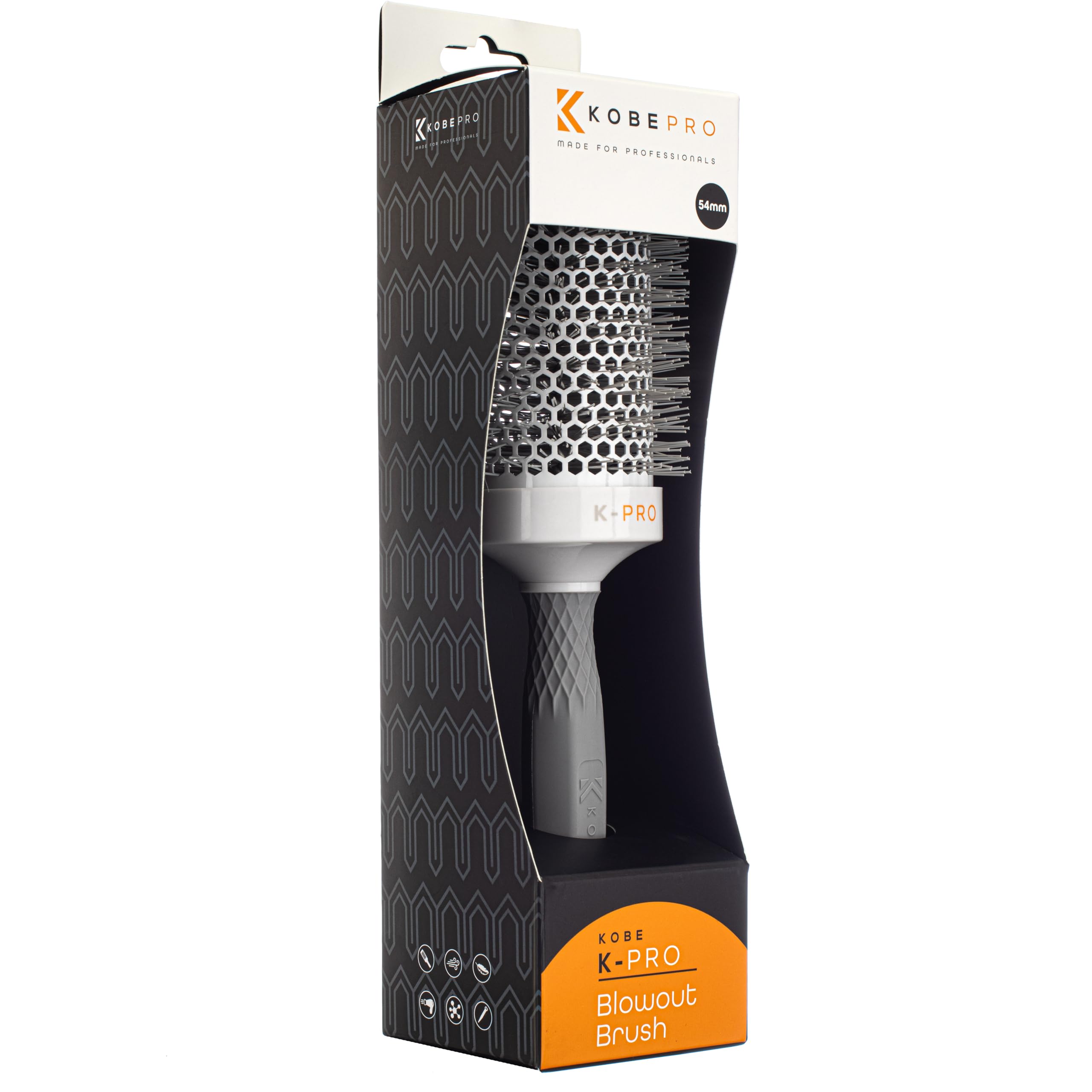 K-Pro 54mm Radial Ceramic & Ionic Hair Brush for Blowout & Blowdry, Professional Blow Dry Brush for Salon-Quality Results - Image 4