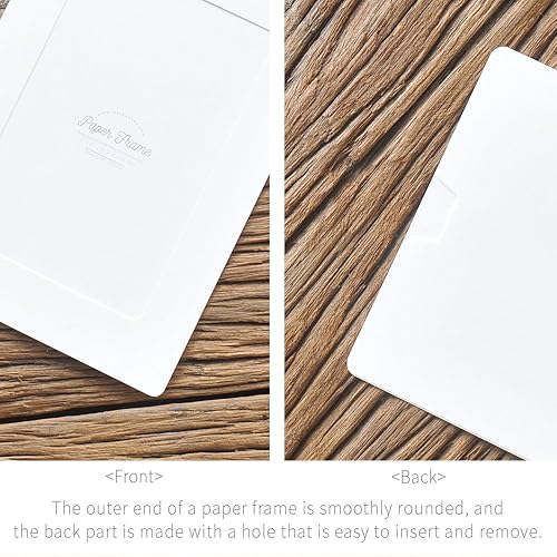 Miniatura 5 de Monolike Marcos de fotos de papel de 4 x 6 pulgadas, color blanco, paquete de 20 unidades, se adapta a fotos de 4 x 6 pulgadas