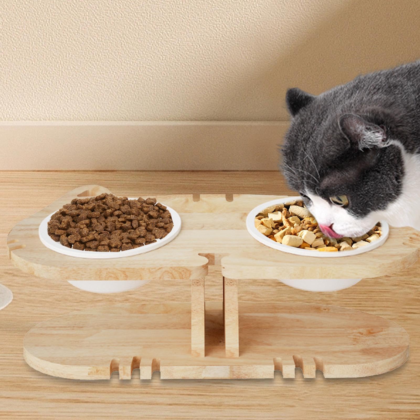 Gekippte Futternäpfe für Katzen Rutschfester Schutz der Halswirbelsäule für | Erhöhter Schräger Futternapf Für Katzenkinder Für den Innenbereich, den Boden, das Wohnzi