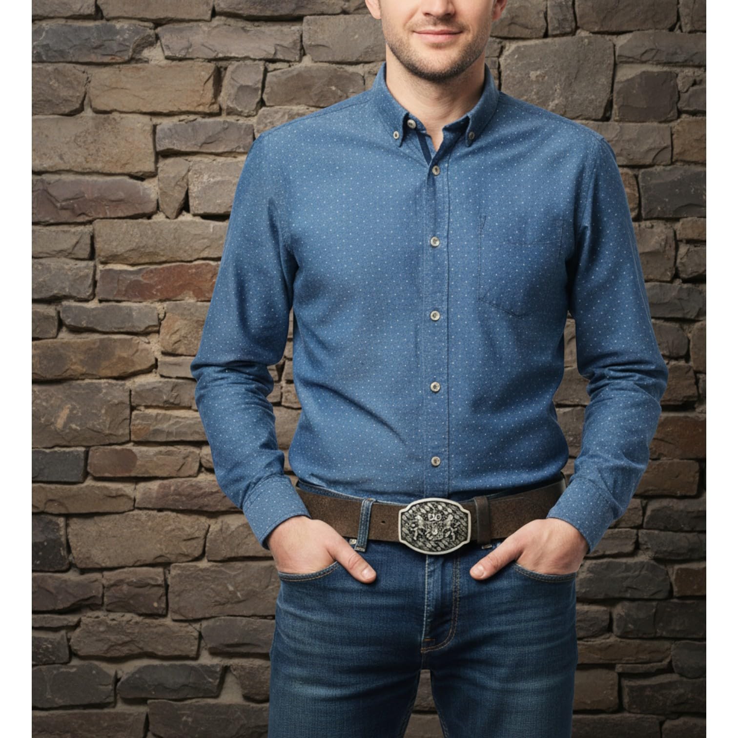 FRONHOFER Trachtengürtel 100% echtes Leder 4 cm Koppelschnalle bayerisches Wappen 7,5 x 5,5 cm Druckknopfsystem Wechselbare Schnalle Für Tracht Landhausmode Herren Made in Germany Regensburg