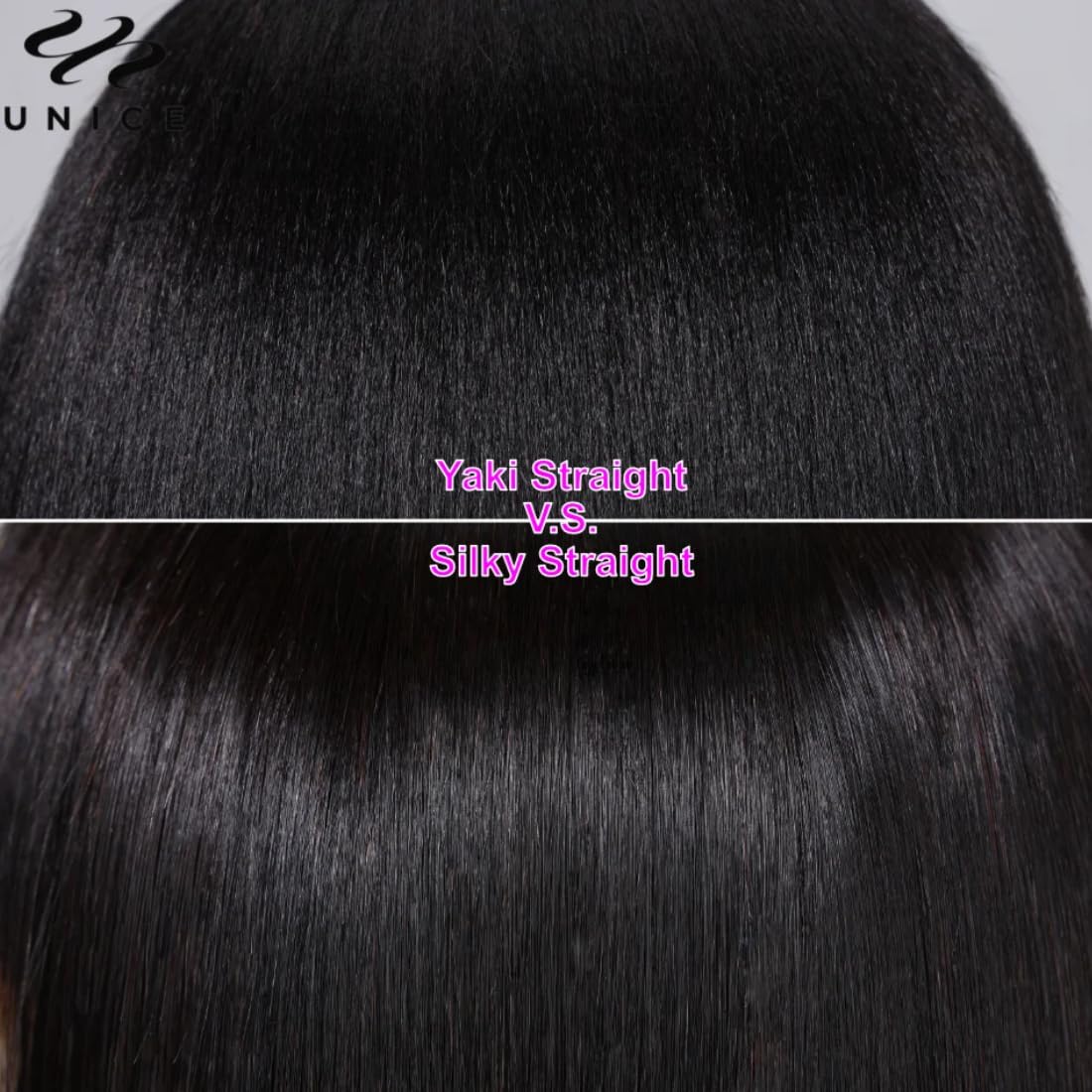 Amazon.com : UNICE 12A Silk Yaki Straight Human Hair Weave 3  display picture 3