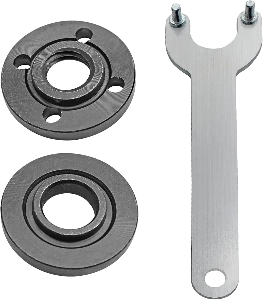 Litoexpe Grinder Angle Wrench with 2 Lock Nuts | 5/8-11 Spanner, Compatible with 4.5" and 5" Grinders, Includes Wrench and Nuts