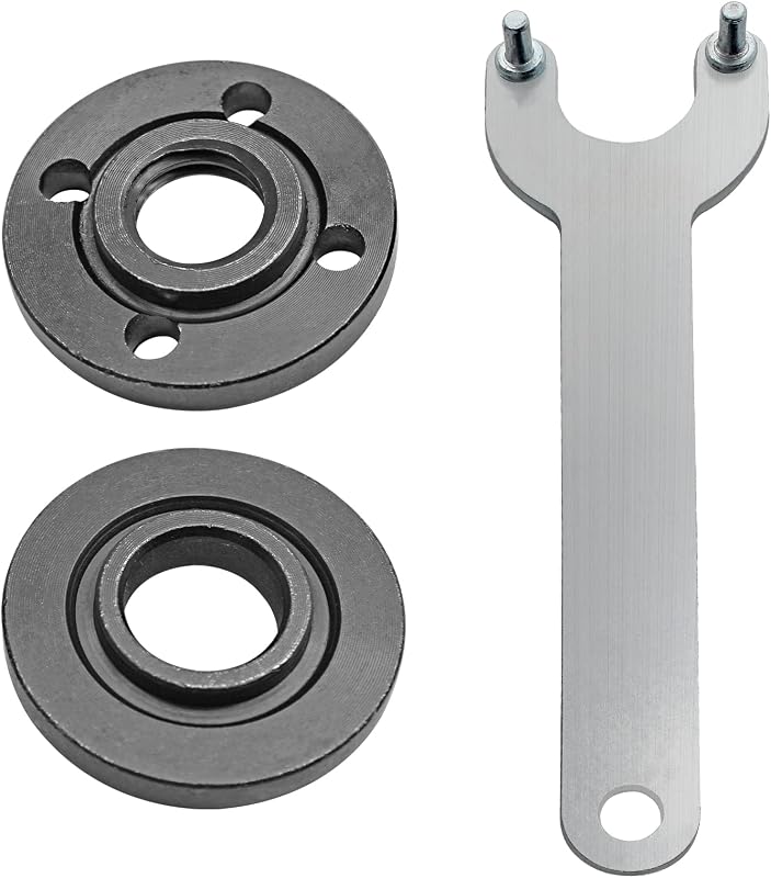 Litoexpe Grinder Angle Wrench with 2 Lock Nuts | 5/8-11 Spanner, Compatible with 4.5" and 5" Grinders, Includes Wrench and Nuts