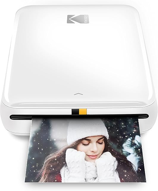 KODAK Step Instant Printer | Bluetooth/NFC Wireless Photo Printer with ZINK Technology & KODAK App for iOS & Android (White) Prints 2x3 Inch Sticky-Back Photos