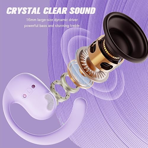 Miniatura 5 de Auriculares Sobre la Oreja Auriculares Abiertos Auriculares Sobre la Oreja Auriculares de Conducción Ósea por Aire Auriculares de Conducción Ósea