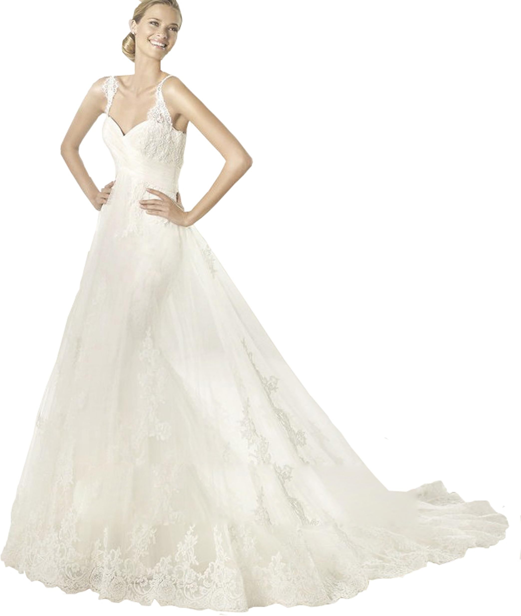 Roselin Women's Sweetheart Lace Mermaid Wedding Dress Size 18 White