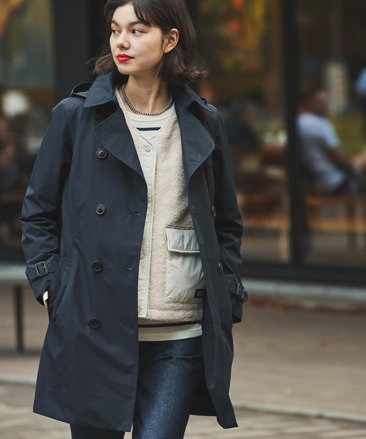 Amazon | [AIGLE] [公式] ゴアテックス フーデッドロングトレンチ 