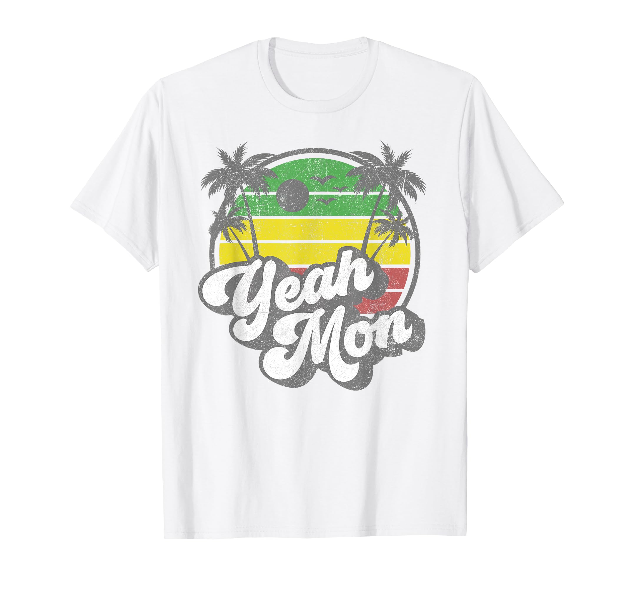 Yeah Mon Vintage Jamaica Reggae Jamaican Vacation Retro T-Shirt Small