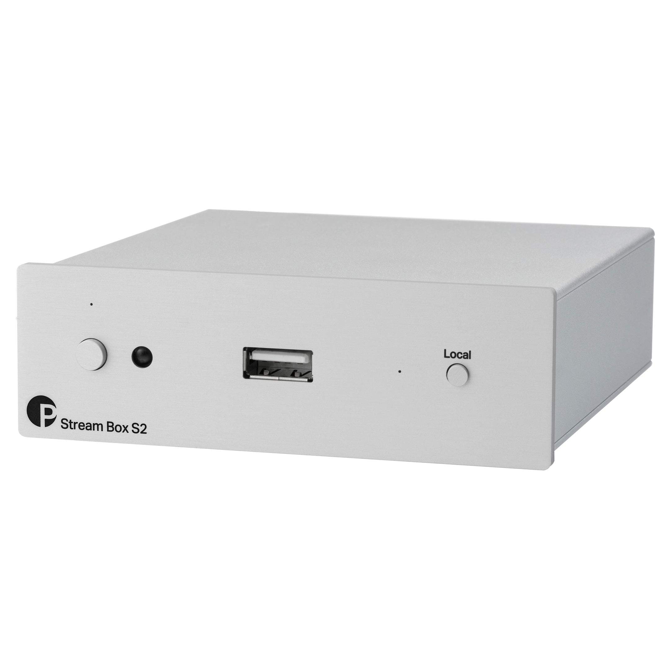 Pro-Ject Stream Box S2 (Silber) | 24/192 Streaming mit Spotify, Tidal, UPnP & DLNA - WiFi, optischer Digitalausgang & edles Aluminium-Metall-Gehäuse