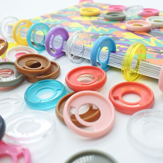 100pcs 1.1/28mm Binder Discbound Discs for Planner