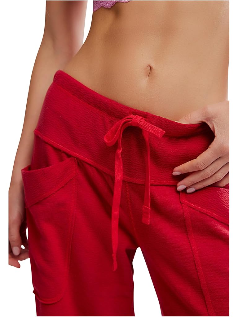 Red Free People Staycation Lounge Pants