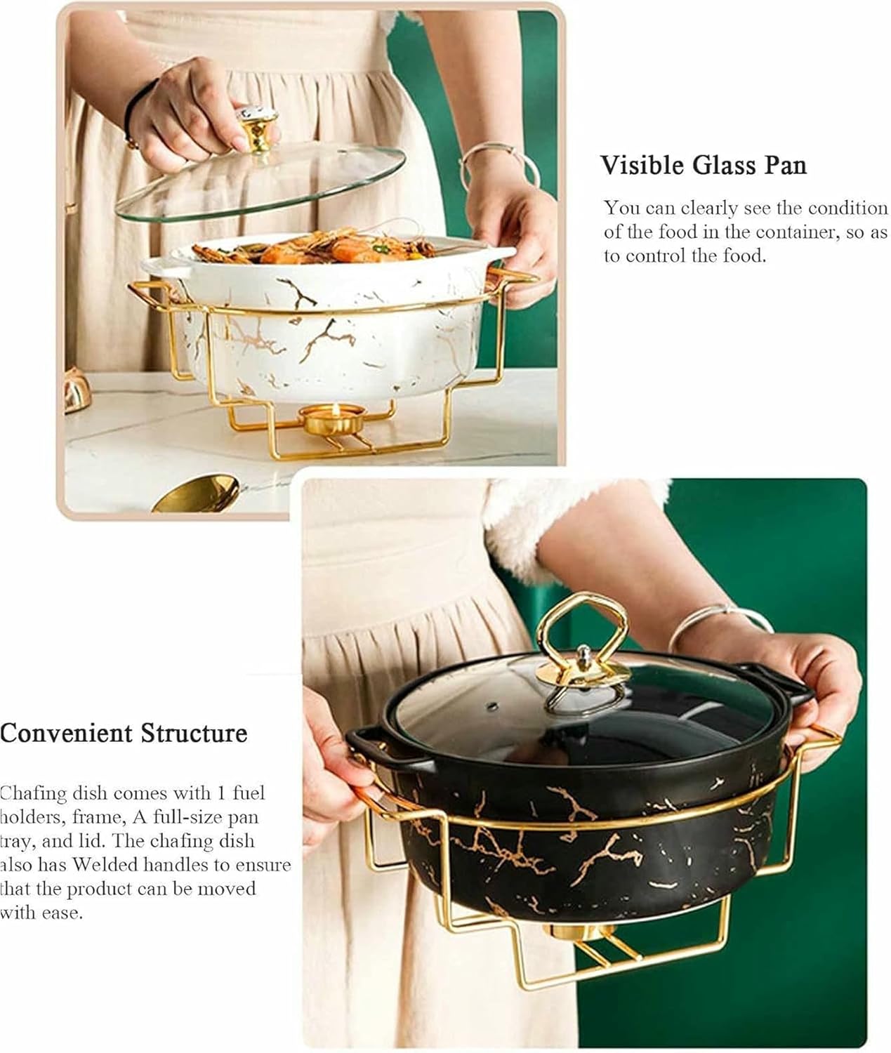 Buffet Set to Stove - Ceramic Stove with Imitation Marble Finish - Assignment and Buffet Stove for Buffets, Weddings, Parties, Banquets, Events ~/