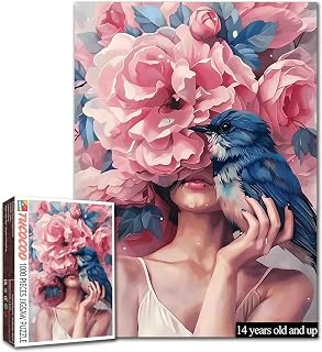 Tucocoo 1000 Stück modische Frauenköpfe für Erwachsene Moderne Portraits Puzzles für herausfordernde Familienspiele, Bunte Puzzles für dekorative Geschenke