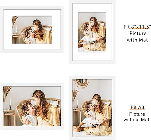 Miniatura 109 de Picrit - Juego de 12 portarretratos de 5 x 7 pulgadas para colgar en la pared o exhibir sobre una mesa, para fotos de 4 x 6 con paspartú o 5 x 7
