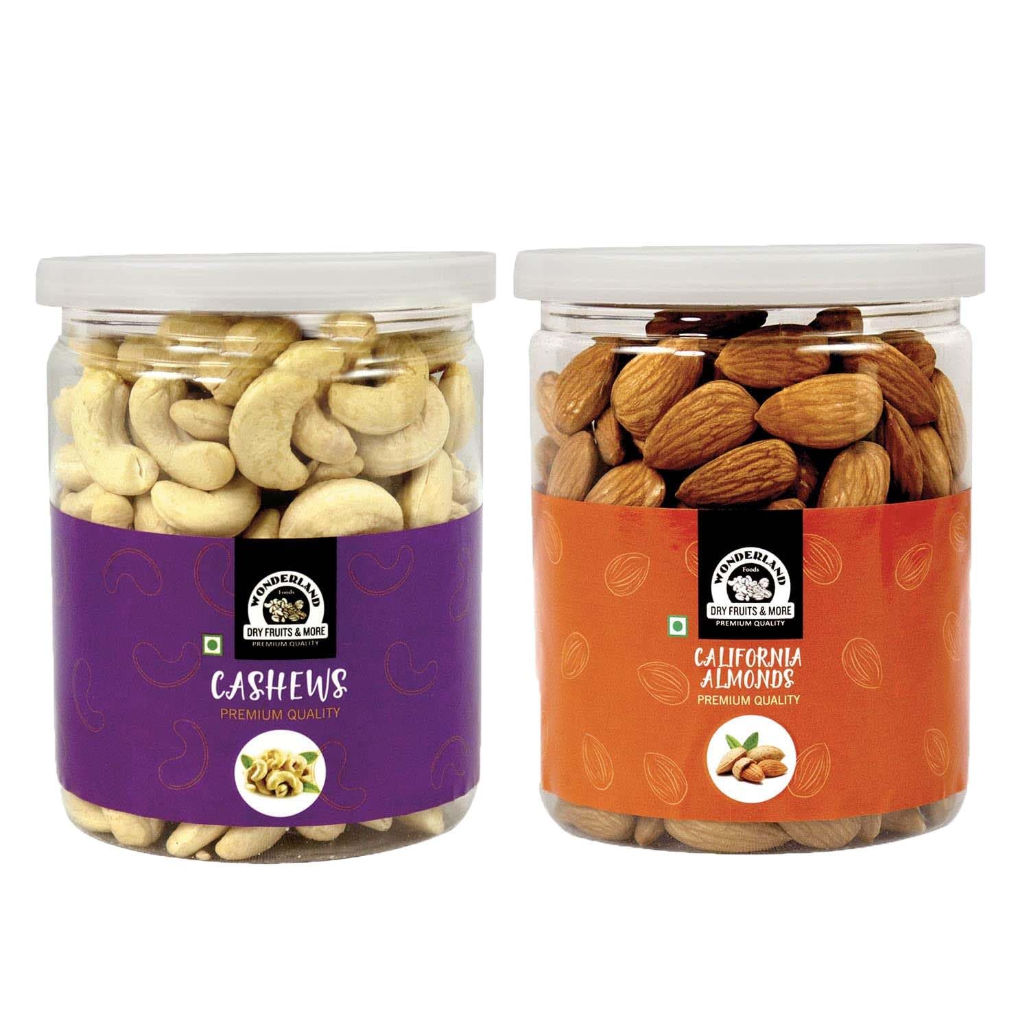 WONDERLAND FOODS California NP Almonds & Cashews W320 | 500g (250g X 2) Combo Pack (B09ZPP1K26) Amazon Price History, Amazon Price Tracker