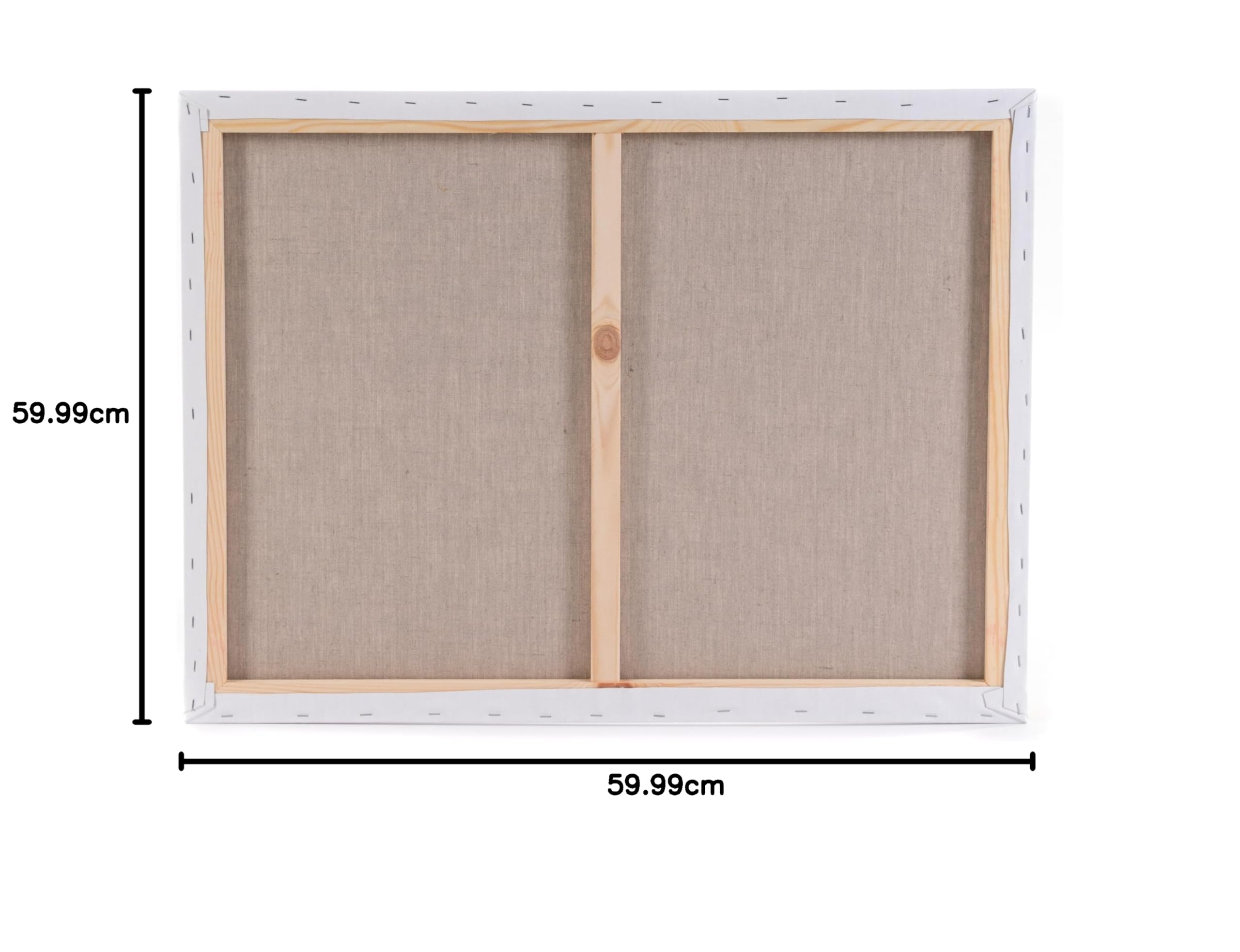 ARTIKUM 2X Lino Premium 60x70cm | Tela su Telaio a barella 60x70 cm | Tela 100% Lino ±430 g/m² Tripla innescata, pronta a dipingere Telaio a barella con Tela