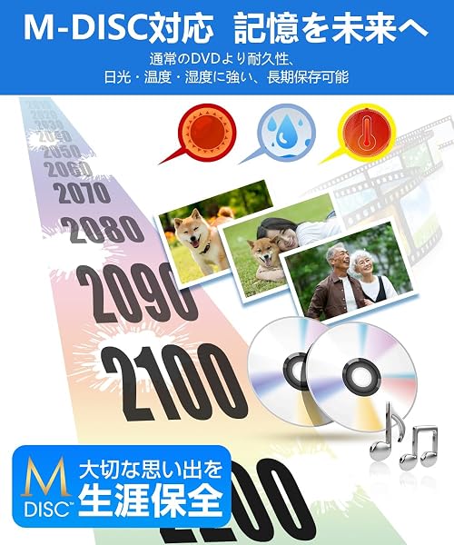ブルーレイドライブ 外付け 【安定動作×高速書き込み】 外付けブルーレイプレーヤー blu-ray 外付けドライブ USB3.0 USB-A&Type-C両接続 350g 軽量 1.8cm 薄型 静音設計 Windows11 10/8/7/XP/MAC OS対応 再生/読み込み/書き込み/焼き対応 blu-ray プレイヤー 外付け bdドライブ 外付け M-DISC BDXL対応 - 5