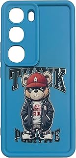 (For V40 Lite) Back Cover Soft Silicon Bumper TPU Brilliant 3D Printed Case, Camera Protection, Compatible with Vivo V40 Lite Case Anti-shock Cover (Blue2)