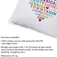 Vista 3 de Let's Make Memories - Almohada decorativa personalizada - Almohada de corazón lleno de amor - para mamá - para abuela - para ella - Personalizar