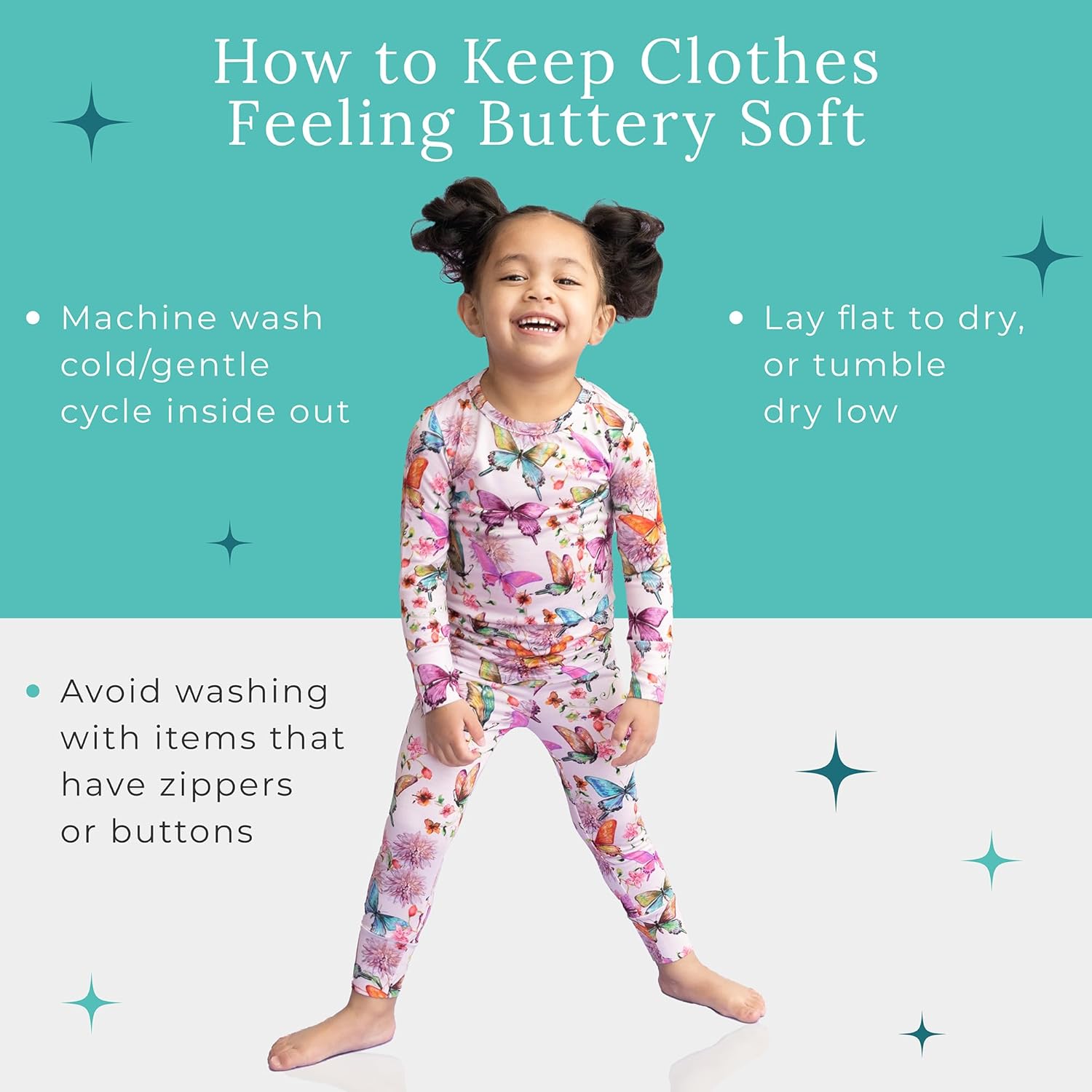 Posh Peanut Girls Pajamas - Soft, Viscose from Bamboo PJs for Kids - Matching, Long Sleeve Toddler Pajamas for Girls