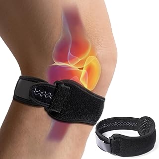Patellar Tendon Support Strap, Adjustable Knee Support Strap Patella Band for Tendonitis, Sports, Workouts & Daily Knee Pain Relief for Men Women, Standard Fit (Fits Most) M/L, 1 Pack