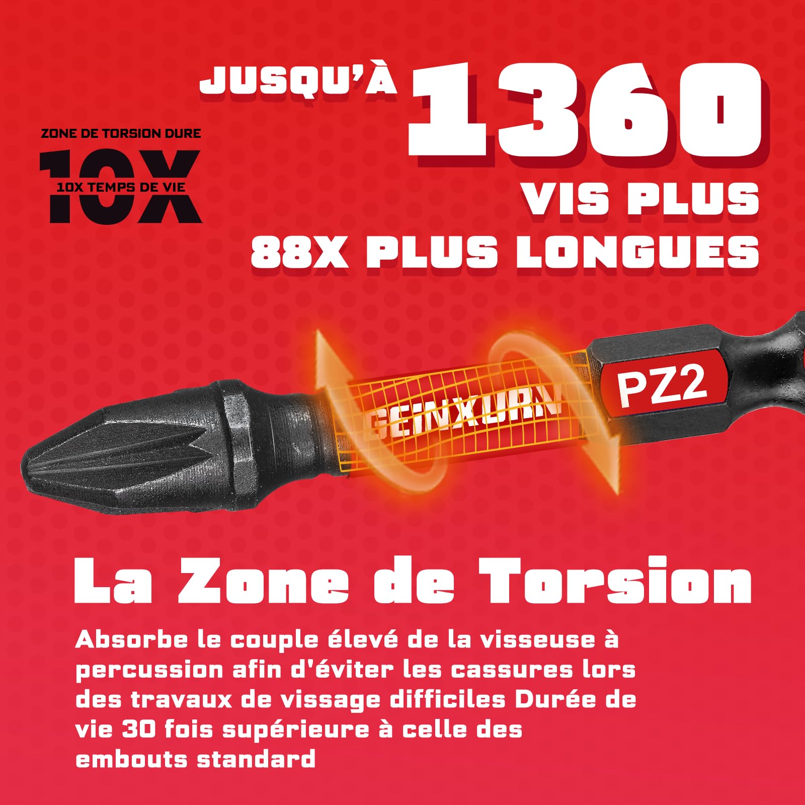 Coffret 49 Embouts De Vissage Acier S2 Magnétiques - Torx, Phillips, Pozidriv, Fente, Hex - Pour Visseuse à Choc, Tige 1/4"