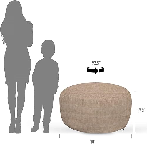 Miniatura 2 de Ambesonne Funda para puf de gamuza sintética con cremallera, textil para el hogar impreso digitalmente, funda de tela decorativa suave sin relleno