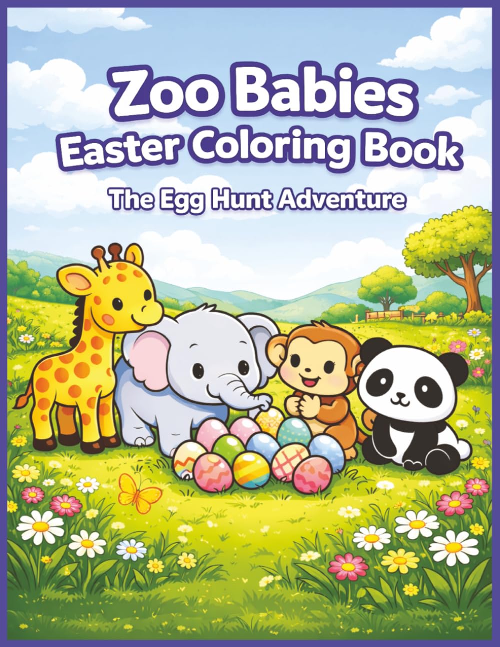 Zoo Babies Easter Coloring Book: The Egg Hunt Adventure