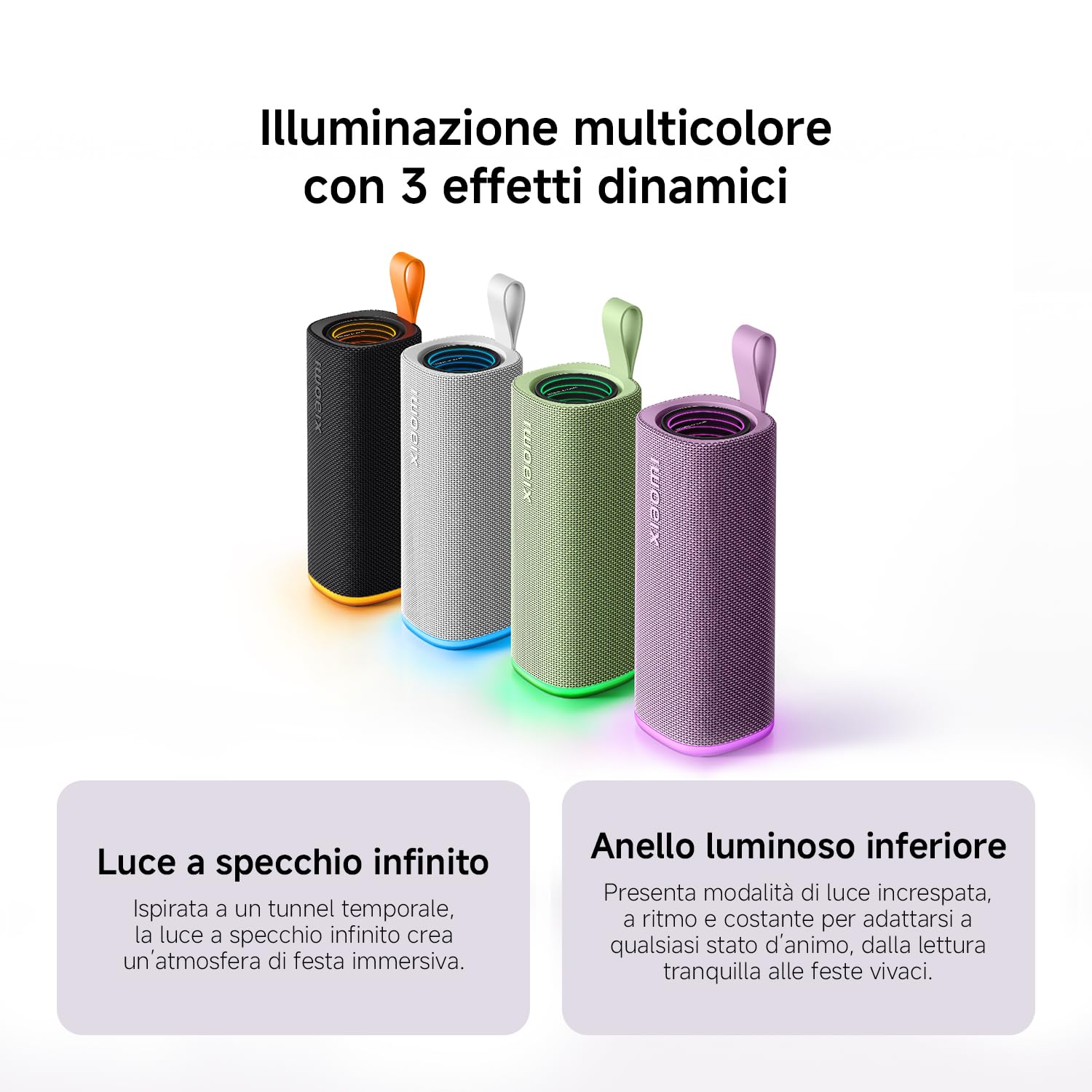 XIAOMI Sound Play Cassa Bluetooth Portatile 18W, Luce RGB Ambientale, Suono Potente Immersivo, Auracast Multi-Speaker, 14 Ore di Autonomia,IP68 Waterproof, TWS Pairing, Bluetooth 6.0,Verde