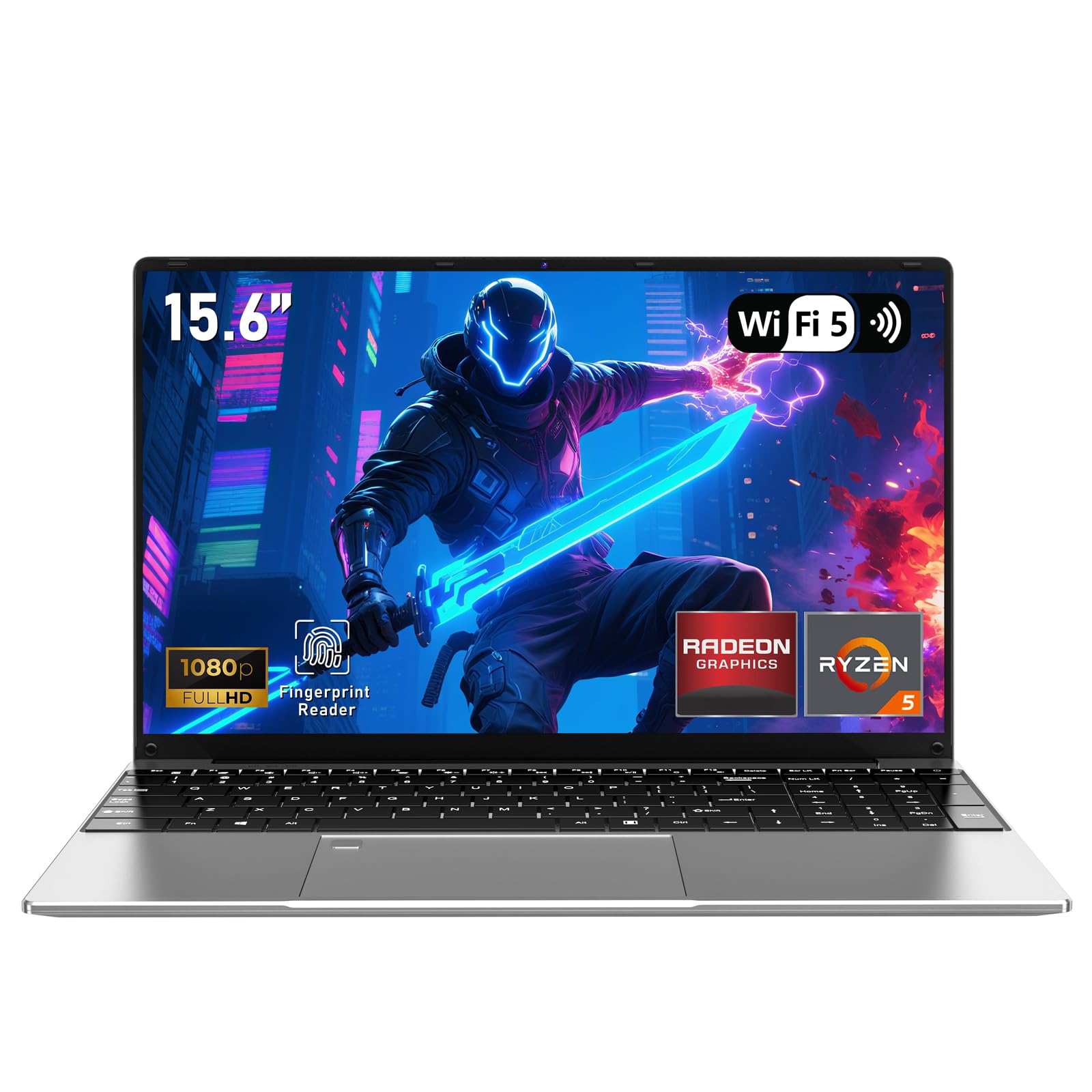 FUNYET 15.6-Inch Laptop Gaming Laptop, Win11Pro Notebook, Processor R5-7430U, 16 RAM 1TB SSD, FHD 1920 x 1080 Laptop, Fingerprint Unlock, Backlit Keyboard, BT5.0