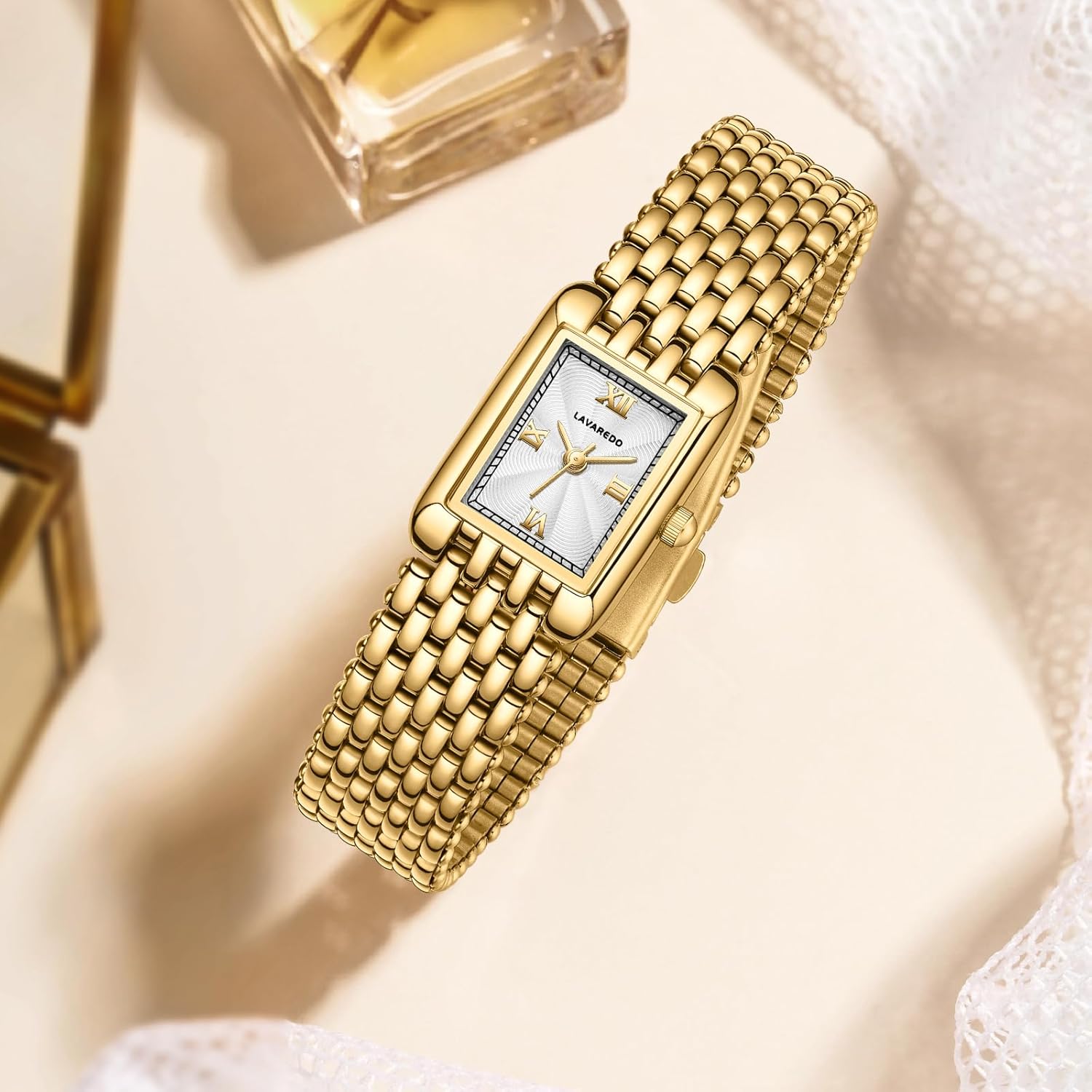 BEN NEVIS Gold Watches for Women Dainty Small Ladies Watch with Stainless Steel Strap, Luxury Casual Fashion Square Quartz Waterproof Watch Bracelet Adjustment Tool Included - Image 9